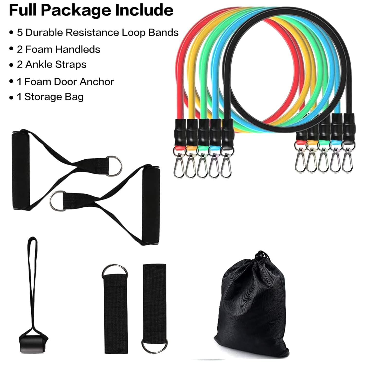 Premium Edition-Professional Toning Exercise and Workout Resistance Bands - Training Tube Stackable Up To 110 Lbs for Indoor and Outdoor Sports, Exercises Fitness